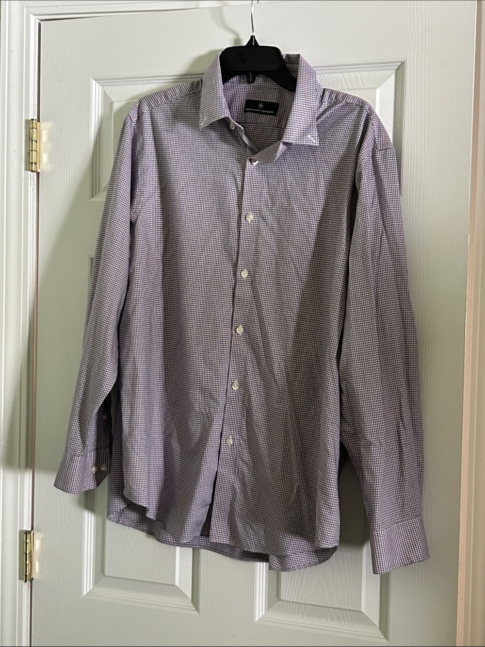 Hart Schaffner Marx Lavender Microcheck Dress Shirt